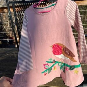 Boden bird appliqué dress